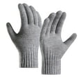 thumbnail image 2 of Baqcunre Warm Gloves, Winter Women Keep Warm Touching Screen Knit Gloves Elastic Cuff Soft Full Finger Gloves Mitten, Knitted Gloves, Heating Gloves, 2 of 7