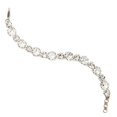 thumbnail image 2 of Round Cut Crystal Line Bracelet, Antique Silver-Tone Finish, Crystal, One Size BCR18ASCRY, 2 of 2