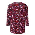 thumbnail image 5 of Penkiiy T-Shirt de la Saint-Valentin pour Femmes Manches 3/4 Col Rond Mignon Cœurs Graphiques T-Shirts Mode Décontractée Blouse TG Multicolore, 5 of 5