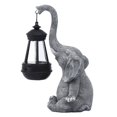 thumbnail image 2 of Lámpara solar de elefante para decoración, resistente al agua, artesanía de resina sólida, adorno de elefante, estatua para patio, balcón, jardín, figura de lámpara B, 2 of 5