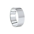 thumbnail image 2 of Bague en Or Blanc 14K avec Bague Plate de Mariage Polie de 8mm, Ajustement Confortable, Bande Unie, 2 of 2