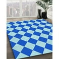 thumbnail image 2 of Ahgly Company Indoor Rectangle Patterned Blue Dress Blue Area Rugs, 7' x 10', 2 of 6