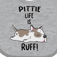 thumbnail image 4 of Inktastic Pittie Life is Ruff Spotted Pit Bull Boys or Girls Baby Bib, 4 of 4
