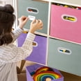 thumbnail image 3 of ​​​​​​​​WERSEON 11 Inch Collapsible Fabric Storage Cubes Bins, Foldable Cube Storage Bins with Handle for Clothes/Toys Storage, 6 Count, 3 of 8