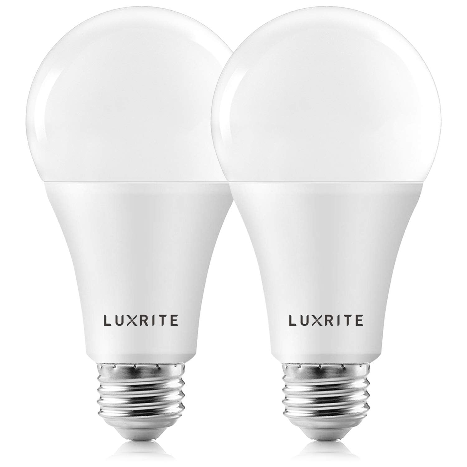 Luxrite A21 Dimmable LED Light Bulbs 22W (150W Equivalent) 3000K Warm  White, 2550 Lumens, E26, 2 Pack