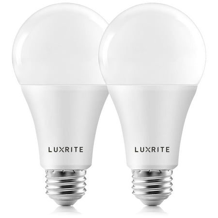 

Luxrite A21 Dimmable LED Light Bulbs 22W (150W Equivalent) 3000K Warm White 2550 Lumens E26 2 Pack