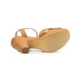 thumbnail image 5 of BLISSFUL STEP Women's Strap Platform Chunky Heel Slingback Sandals, 5 of 8