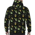 thumbnail image 3 of Bingfone Bee Floral Men's Drawstring Hoodie Long Sleeve Pocket Sweatshirts-Large, 3 of 6