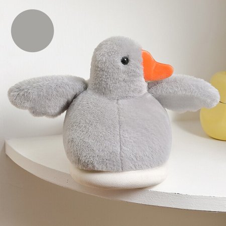 

CoCopeanut Cute Women Faux Fur Slippers Three-dimensional Design Duck Indoor Floor Slipper Female Winter Warm Shoes Soft Furry House Slides