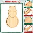 thumbnail image 5 of Sulaicai Christmas Serving Tray, Wooden Snowman Shaped Serving Platter, Charcuterie Board Serving Dishes for Party Candy Snack Fruit Tray Cheese Board Plate, 14 x 8 Inch, 5 of 7