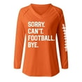 thumbnail image 4 of Orange Sweaters for Women Sorry Can'T Football Bye New Long Sleeved V Neck Hoodie Plus Size Women's Clothing Womens Fall Fashion 2025, 4 of 4