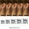 thumbnail image 3 of Turandoss 5 Pairs Stud Earrings Set for Women Princess Cut Cubic Zirconia Hypoallergenic Stud Earrings for Women, 3 of 7