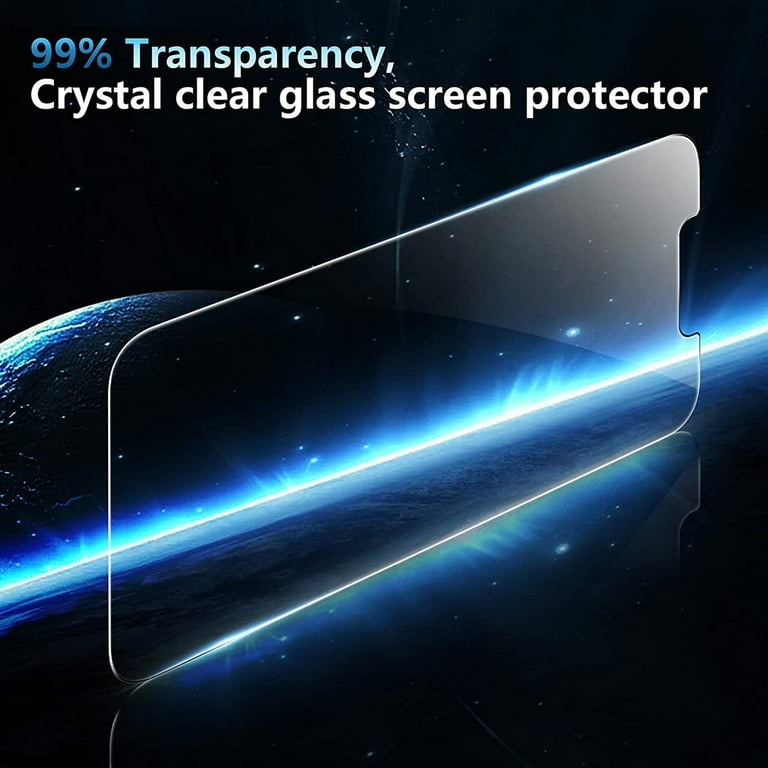 Basics Smartphone Tempered Glass Screen Protector for iPhone 13 Pro  Max, 2-Pack, 7 L x 3.62 W