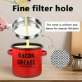thumbnail image 4 of Summercome 42OZ Bacon Grease Container with Strainer - Large Enamel Grease Saver, Functional Farmhouse Stainless Steel Bacon Oil Keeper for Kitchen Storage, Dishwasher Safe - Green, 4 of 7