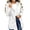 White, variant on Girls' Jacket,Kids Mid-Length Slightly Waterproof Windproof Solid Color Hooded Coat