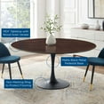 thumbnail image 5 of Dining Table, Round, Wood, Black Dark Brown, Modern Contemporary Urban Design, Kitchen Room Cafe Bistro Restaurant Hospitality, 5 of 6