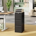 thumbnail image 4 of Ourlova File Cabinet 3-Drawer Metal Cabinet with Lock – Legal/A4 Folder Storage for Home & Office, Assembly Required, 4 of 7