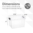 thumbnail image 2 of Superio Clear Storage Boxes with Lids, Plastic Container Bins for Organizing, Stackable Crates, BPA Free, Non Toxic, Odor Free, Organizers for Home, Office, School, and Dorm, 4.75 Quart, 2 Pack, 2 of 9