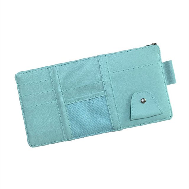 Sidaley Bolsa para parasol de coche, tarjeta, gafas de sol, bolsa con cremallera, funda de soporte de almacenamiento para teléfono móvil, organizador Automoción decorativa y accesorios Azul Sidaley VI015250-04B