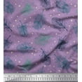 thumbnail image 1 of Soimoi Purple Cotton Duck Fabric Artistic Feather Printed Fabric 1 Yard 42 Inch Wide, 1 of 3
