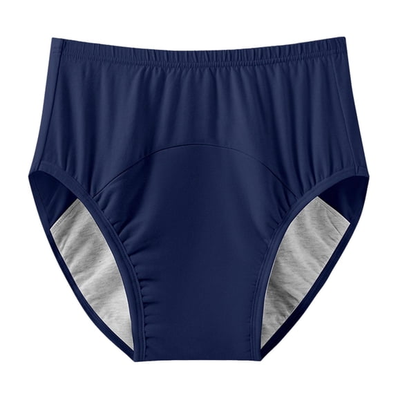 Pañal de tela transpirable para adultos, ropa interior para incontinencia, cintura elástica, a prueba de fugas, para mujeres, hombres y personas Azul XXXL
