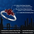 thumbnail image 2 of Gem Stone King 2.09 Ct Oval Red Rhodolite Garnet 925 Sterling Silver Ring, 2 of 6