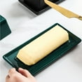thumbnail image 3 of Kitchen Countertop Ceramic Butter Dish with Lid, Holds 1 Stick, Microwave and Dishwasher Safe, 3 of 7