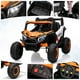thumbnail image 2 of Yeshouse Camión UTV eléctrico de 12 V para niños, con control remoto, tracción 4x4/2x4, suspensión de muelles, neumáticos de EVA, Bluetooth, cinturón de seguridad y puertas dobles, 2 of 7