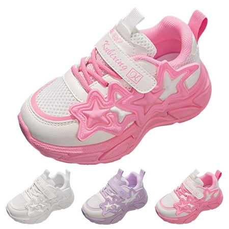 Yindaity Kids/Toddler Shoes Boys Girls Breathable Sneakers Running Shoes(Toddler/Little Kids/Big Kids) (Hot Pink 2.5)