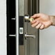 thumbnail image 3 of Cerradura de puerta de acero inoxidable con 6 tornillos para cerrojo de seguridad, uso residencial, resistente, color negro, 3 of 8