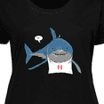 thumbnail image 4 of Inktastic Shark Dinner Women's Plus Size T-Shirt, 4 of 5