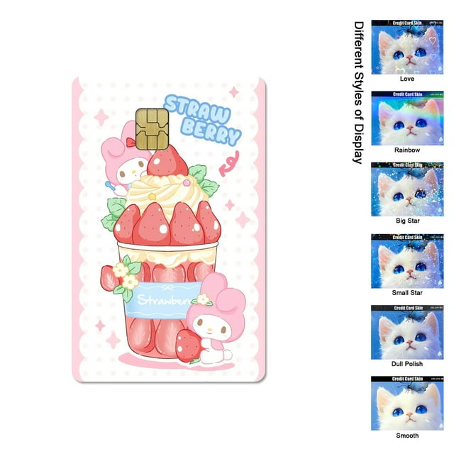 Anime Sanrio Hello Kitty Credit Card PVC Sticker Film Tape Skin Sticker Film Skin For Debit Bank Bus Card Diy Waterproof Sticker