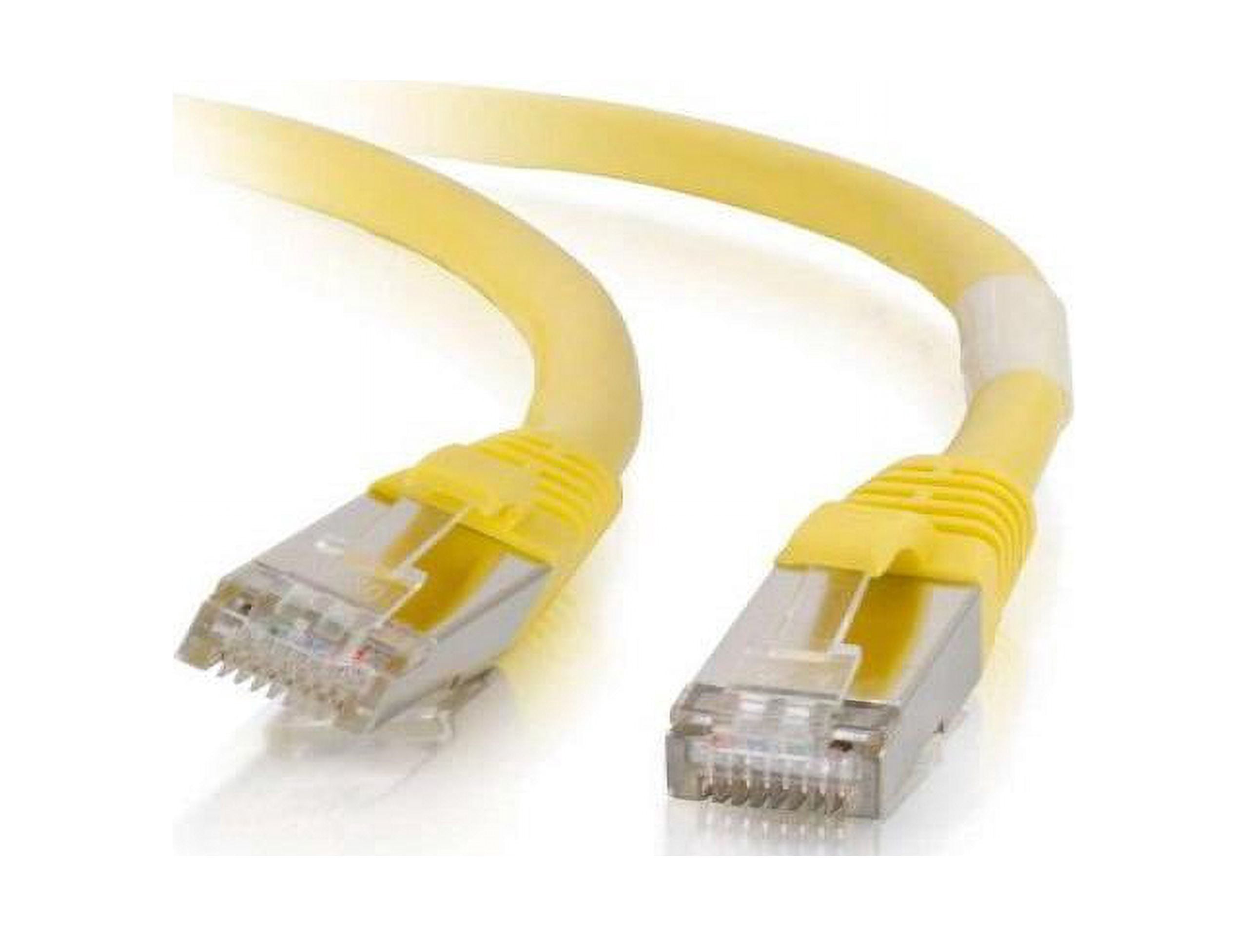 C2G 25ft Cat6 Ethernet Cable - Snagless Shielded (STP) - Yellow - Category 6 for Network Device - RJ-45 Male - RJ-45 Male - Shielded - 25ft - Yellow