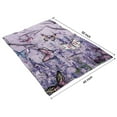 thumbnail image 4 of Purple Butterfly Flower Pattern Blanket,Comfortable Soft Lamb Wool Throw Blanket,All Season,Warm Lightweight Blankets for Sofa Bed Couch Living Room Chair,40"x50", 4 of 4