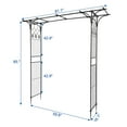 thumbnail image 5 of IVV 7.1ft Garden Arbor, Flat Top Arch for Wedding Ceremony Party, Christmas Garden Decor Steel Garden Trellis for Plant Climbing, Pergola for Garden, Backyard, Lawn (Black), 5 of 9