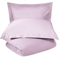 thumbnail image 3 of Couture Charm 3 Sided Zipper Closure Duvet Cover 3-Piece Set Unique Design 600-TC Egyptian Cotton, Queen ( 90" x 90" ) (Lilac, Solid), 3 of 4