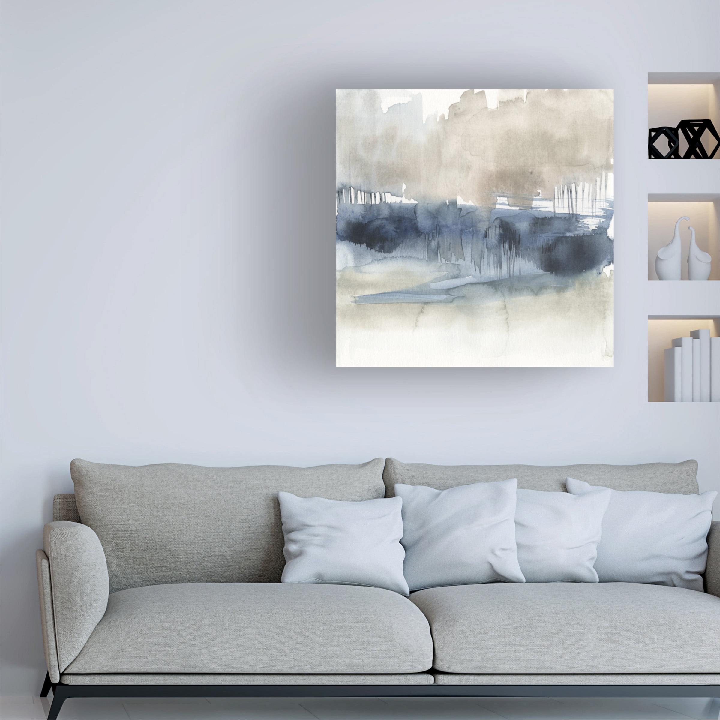 Jennifer Goldberger 'Fog on the Horizon I' Canvas Art