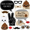 Big Dot of Happiness Party 'Til You're Pooped - Poop Emoji Party Photo Booth Props Kit - 20 Count