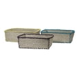 thumbnail image 1 of Benzara BM195569 Woven Rope Storage Baskets with Vivid Color Finish Trimmed Details, Multi Color - Set of 3, 1 of 1