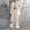 Beige, variant on GILIGEGE Two Piece Sets for Women Women's Autumn Winter Solid Color with Pocket V Neck Loose Casual Long Sleeved Pants Suit Set Beige L