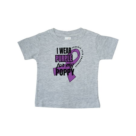 

Inktastic Chronic Pain I Wear Purple For My Poppy Gift Baby Boy or Baby Girl T-Shirt