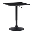 thumbnail image 4 of CorLiving Maya Square Engineered Wood Top Adjustable Height Swivel Bar Table with Black Metal Pedestal Base, Black, 4 of 9