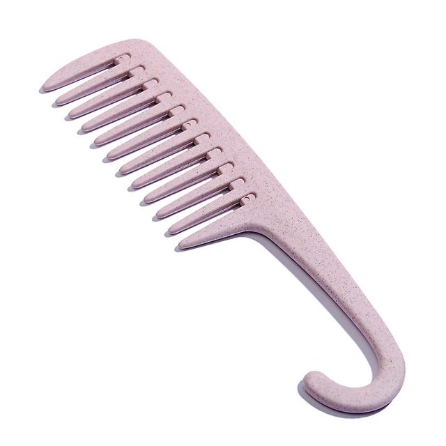 Peine de ducha con colgante - Peine húmedo grande con gancho - Cepillo de pelo mate vibrante para mujeres (4 piezas, rosa + púrpura + azul + beige) ShuxiuWang 8390611662547