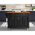 thumbnail image 4 of Homestyles Create-a-Cart Wood Rolling Kitchen Cart in Black, 4 of 10