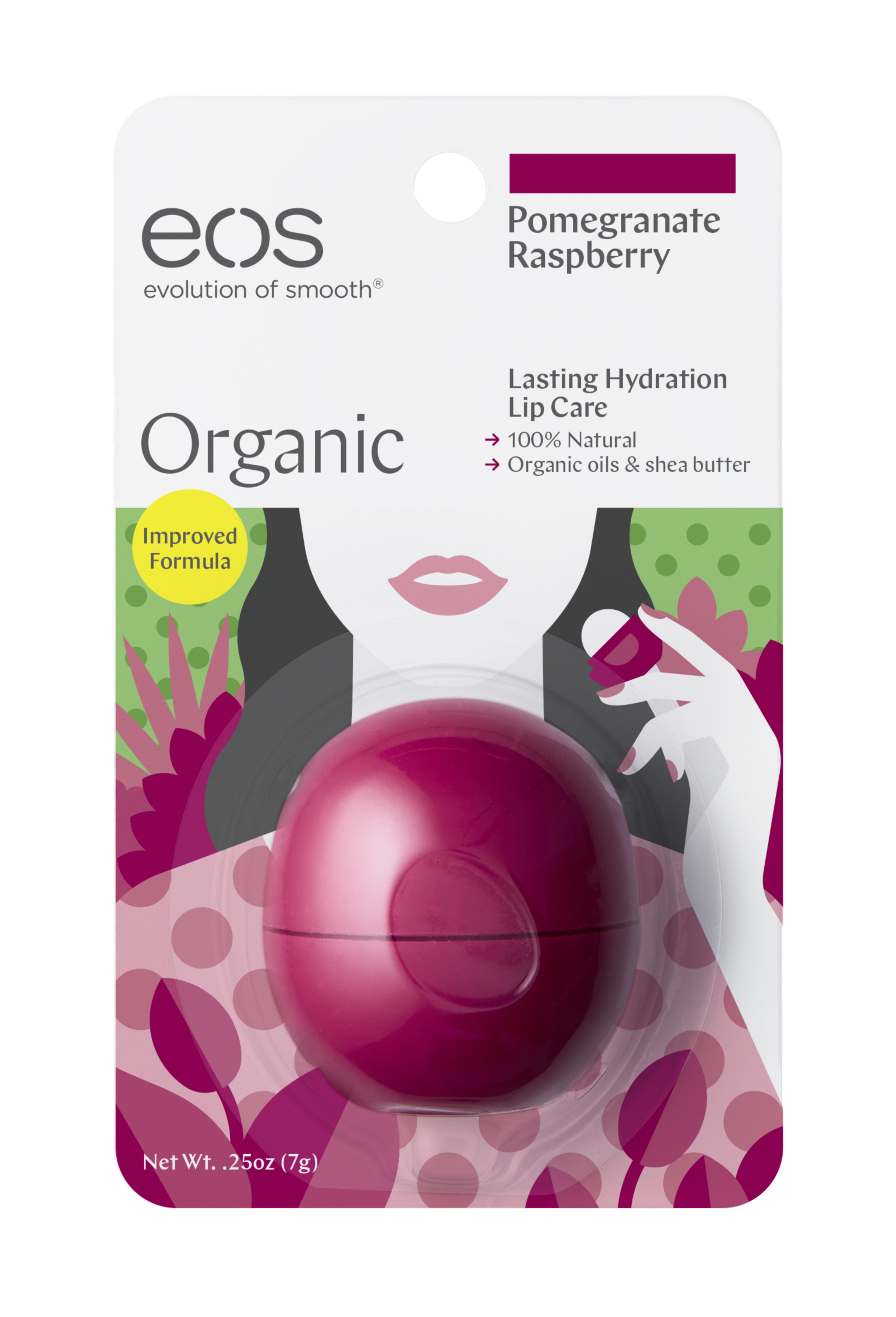 eos Organic Lip Balm, Pomegranate Raspberry - image 2 of 6