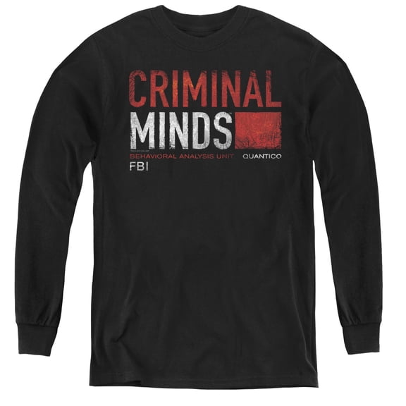 Criminal Minds - Title Card - Youth Long Sleeve Shirt - Large