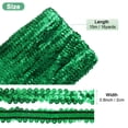 thumbnail image 3 of Uxcell 1-Pack Elastic Sequins Trim, 16 Yards 0.8 Inch Sequin Trim 2 Row for Craft Sewing Trimming [Green], 3 of 6