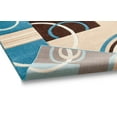 Echo Shapes & Circles Blue & Brown Modern Geometric Comfy Casual Hand