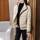 thumbnail image 3 of Chaqueta de plumón para mujer corta otoño e invierno 95 plumón de ganso blanco adelgazante abrigo de pan pequeño, 3 of 5