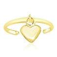 thumbnail image 1 of 14k Yellow Gold Cuff Puffed Heart Toe Ring, 1 of 2